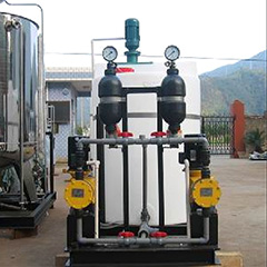 Dosing tank mixing treatment controller